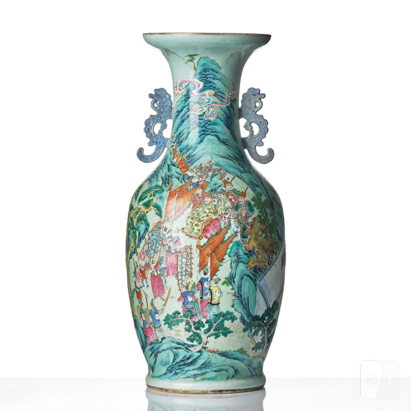 A massive famille rose 'figural' vase, - 图3